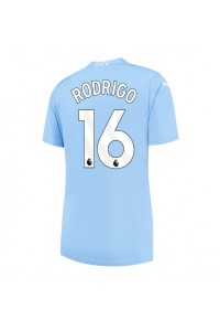 Fotbalové Dres Manchester City Rodri Hernandez #16 Dámské Domácí Oblečení 2023-24 Krátký Rukáv